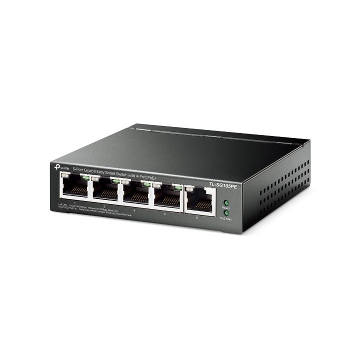 TP-Link Switch Smart Easy Gigabit 5 porte con PoE e 4 porte PoE+
