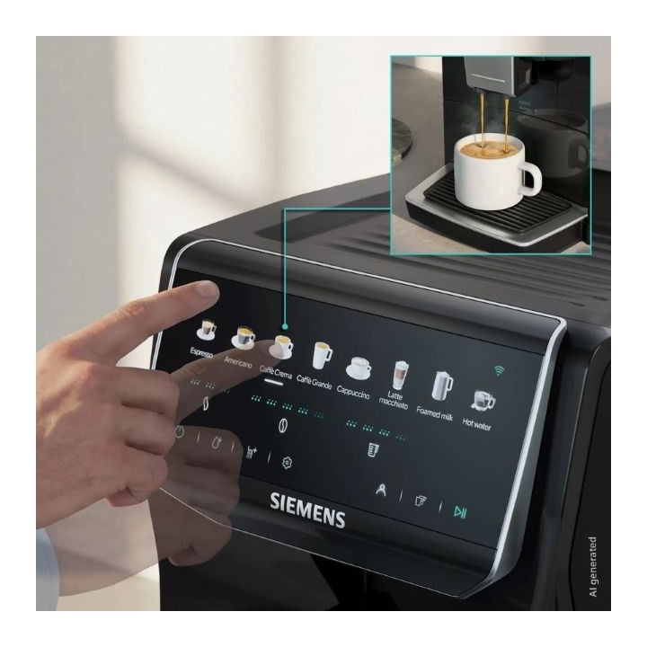 Siemens EQ500 iAroma TP553E07 15 bar macchina espresso | Nero lucido