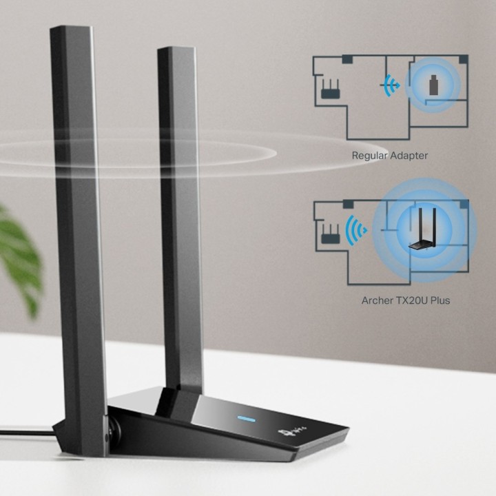 TP-Link AX1800 Adattatore Wireless ad Alto Guadagno a Doppio Antenna USB