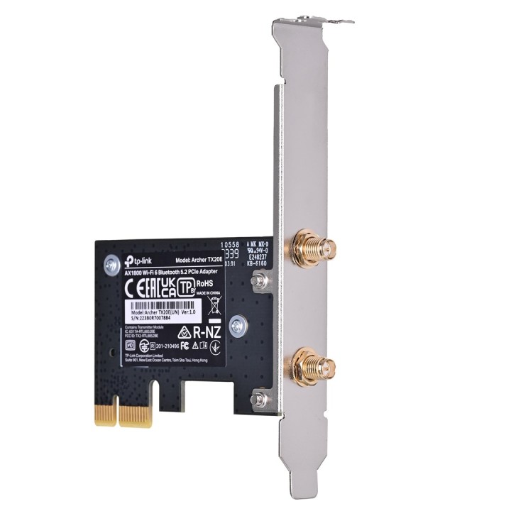 TP-Link AX1800 Wi-Fi 6 Bluetooth 5.2 Adattatore PCIe