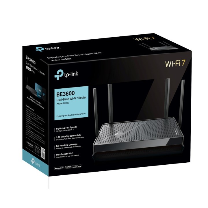 TP-Link Archer BE230 Router wireless 2.5 Gigabit Ethernet dual-band (2.4 GHz / 5 GHz) nero
