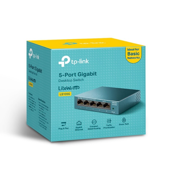 TP-Link Switch di rete da desktop 5 porte 10/100/1000Mbps