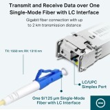 TP-Link Modulo SFP WDM Bi-Directional Gigabit monomodale