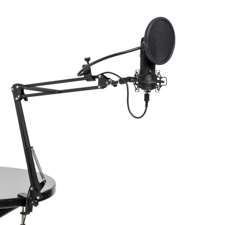 STAGG SUM45 Set - USB set microfono con asta microfono supporto antiurto filtro antivento e cavo USB