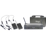 Stagg SUW 50 HH FH EU UHF Sistema wireless a microfono headset true diversity con 2 canali Nero
