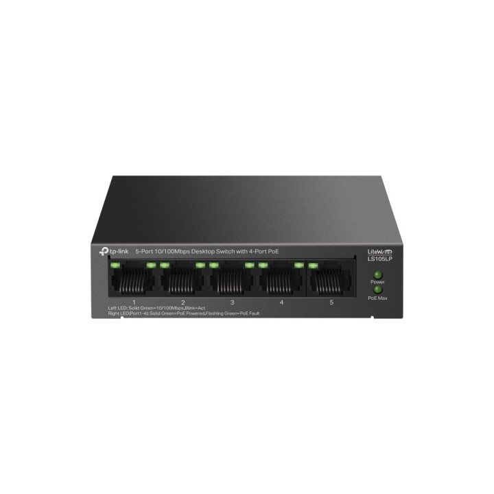 TP-Link LiteWave LS105P Fast ethernet non gestito (10/100) power over ethernet (PoE) nero