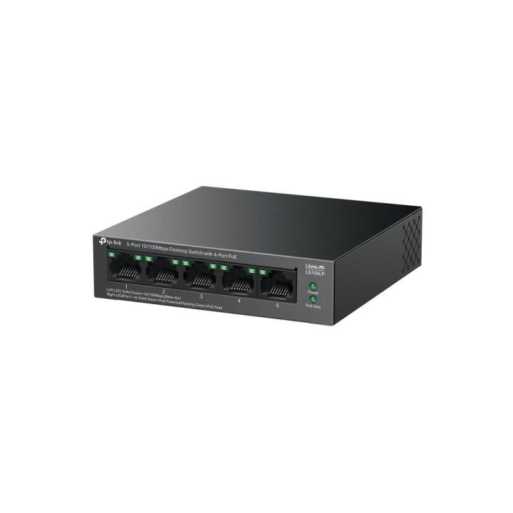 TP-Link LiteWave LS105P Fast ethernet non gestito (10/100) power over ethernet (PoE) nero