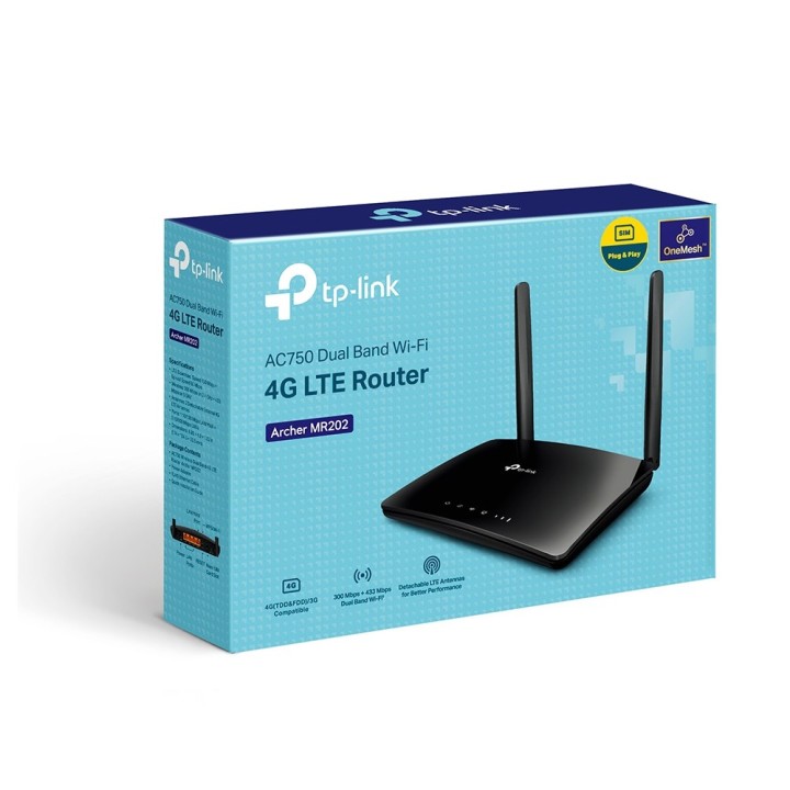 TP-Link Archer MR202 router wireless Fast Ethernet Dual-band (2.4 GHz / 5 GHz) 4G nero