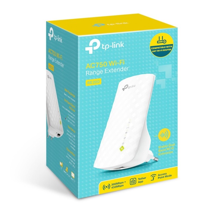 TP-Link RE200 ripetitore di rete ripetitore di rete bianco 10 100 Mbit/s