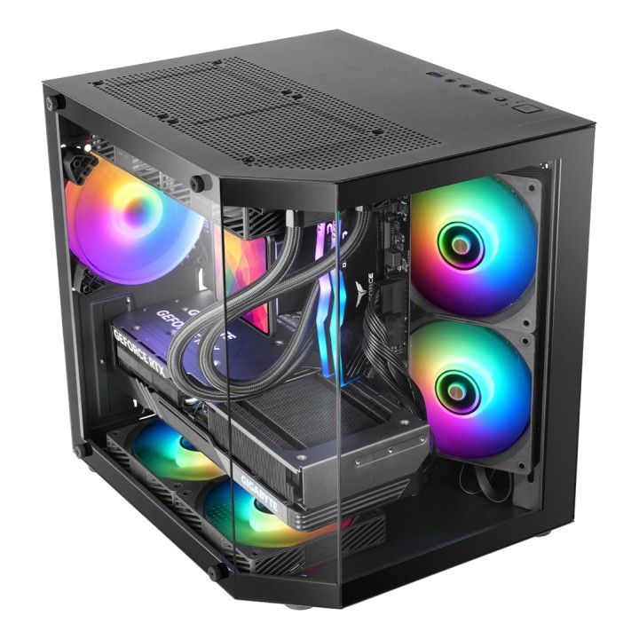 Mars Gaming MC-3TLITE Mini Tower nero