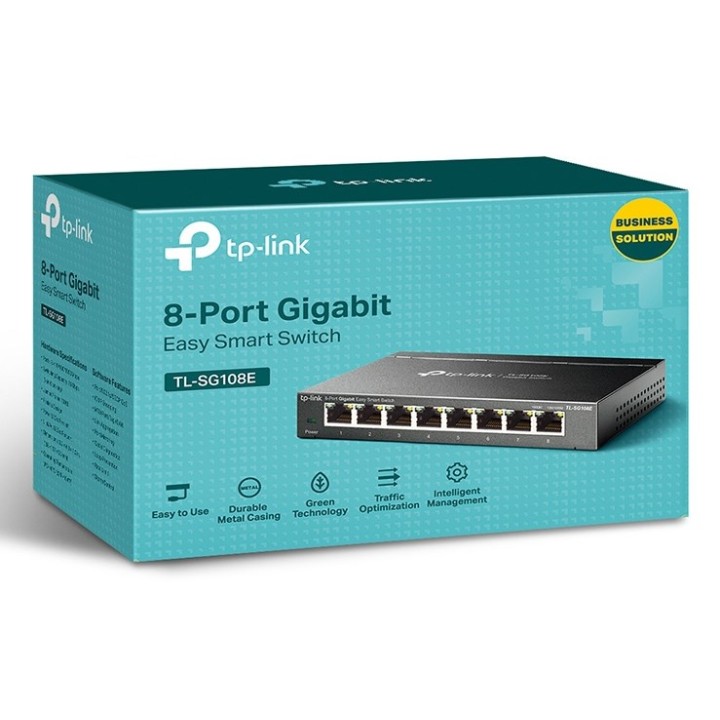 TP-Link TL-SG108E Switch di rete gestito L2 Gigabit Ethernet (10/100/1000) nero