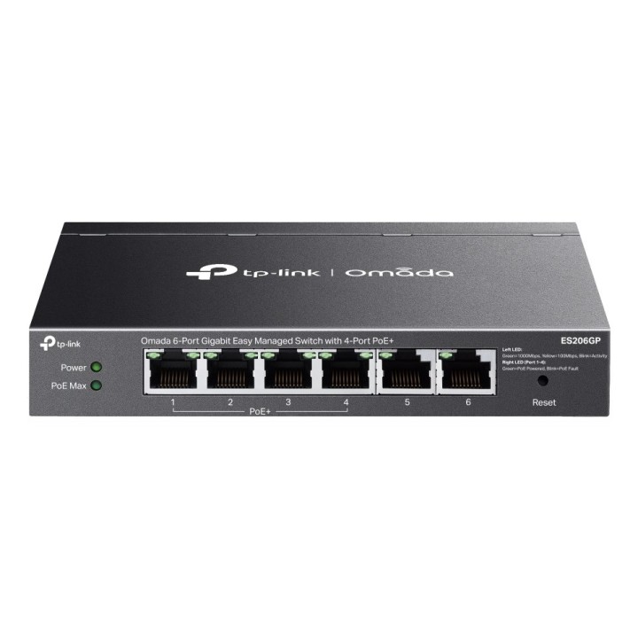TP-Link Omada ES206GP Switch di rete gestito Gigabit Ethernet (10/100/1000) Power over Ethernet (PoE) nero