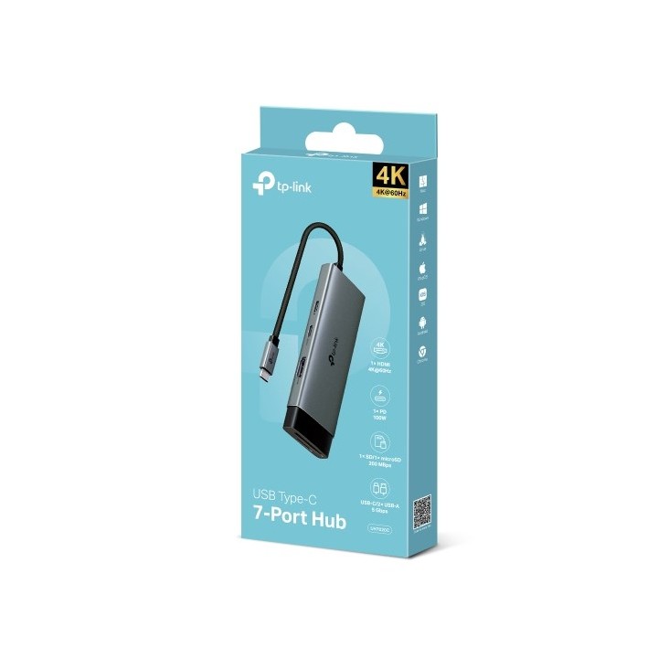 TP-Link UH7020C hub interfaccia USB 3.2 Gen 1 (3.1 Gen 1) Type-C 5000 Mbit/s