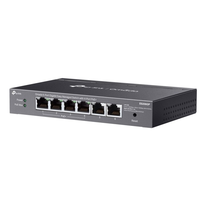 TP-Link Omada ES206GP Switch di rete gestito Gigabit Ethernet (10/100/1000) Power over Ethernet (PoE) nero