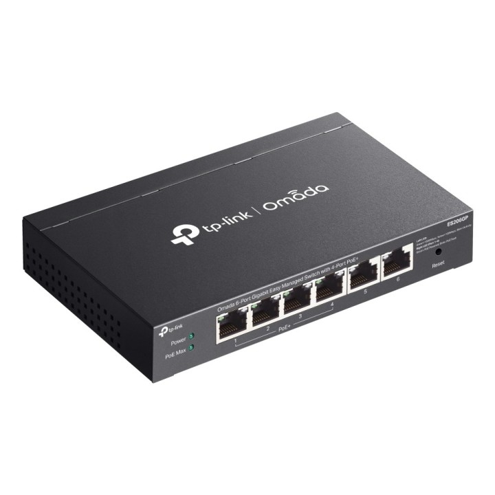 TP-Link Omada ES206GP Switch di rete gestito Gigabit Ethernet (10/100/1000) Power over Ethernet (PoE) nero