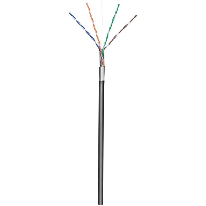 Techly F/UTP Matassa cavo Cat.5E CCA 305m solido esterno nero ITP8-RIS-0305LO