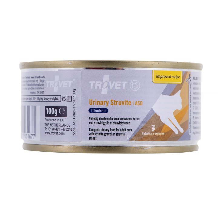 TROVET ASD Struvite urinario con pollo - cibo umido per gatti - 100 g