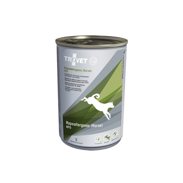 TROVET Ipoallergenico HPD con cavallo - Cibo umido per cani - 400 g