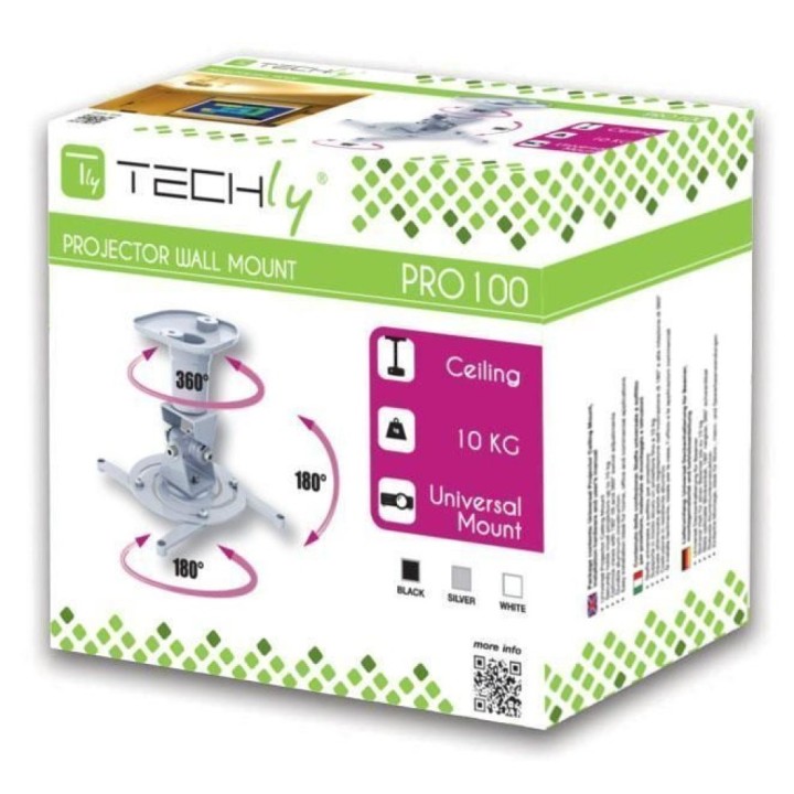 Techly Staffa universale per proiettore bianca ICA-PM 100WH