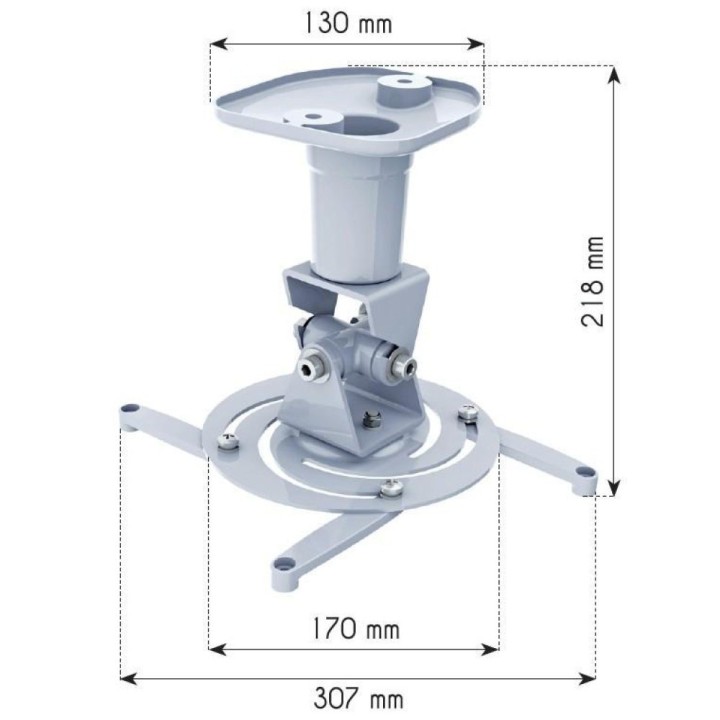Techly Staffa universale per proiettore bianca ICA-PM 100WH