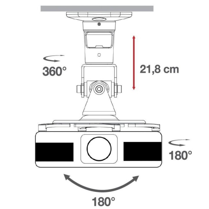 Techly Staffa universale per proiettore bianca ICA-PM 100WH