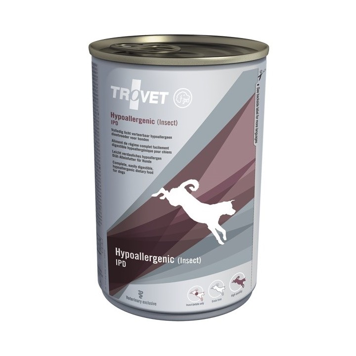 TROVET Ipoallergenico IPD con insetto - Cibo umido per cani - 400 g