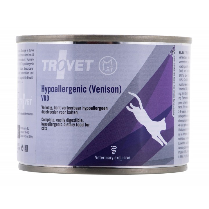 TROVET Ipoallergenico VRD con cervo - Cibo umido per gatti - 200g