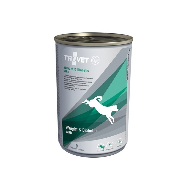 TROVET Peso & Diabetico WRD con pollo - Cibo umido per cani - 400 g