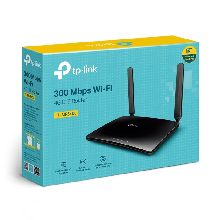 TP-LINK TL-MR6400 router wireless single-band (2.4 GHz) Ethernet veloce 3G 4G nero