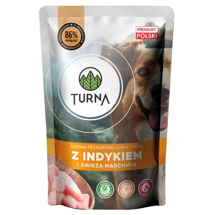 TURNA con tacchino – cibo umido per cani – 500g