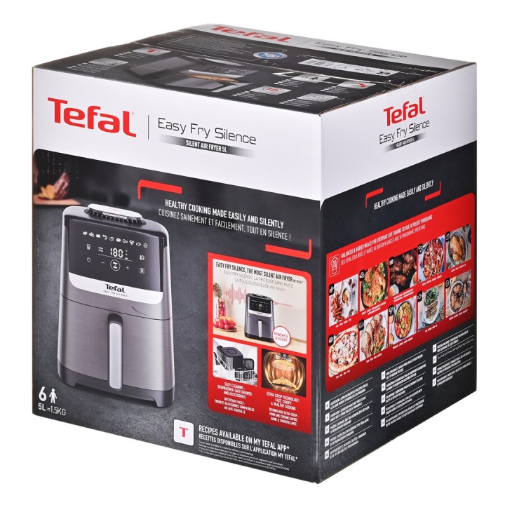Tefal Easy Fry Silence EY551HE0 friggitrice singola 5 L da banco friggitrice ad aria calda nero grigio acciaio inossidabile