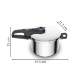 Pentola a pressione TEFAL SECURE TRENDY 6L + cesto acciaio inossidabile