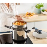 Pentola a pressione TEFAL SECURE TRENDY 6L + cesto acciaio inossidabile