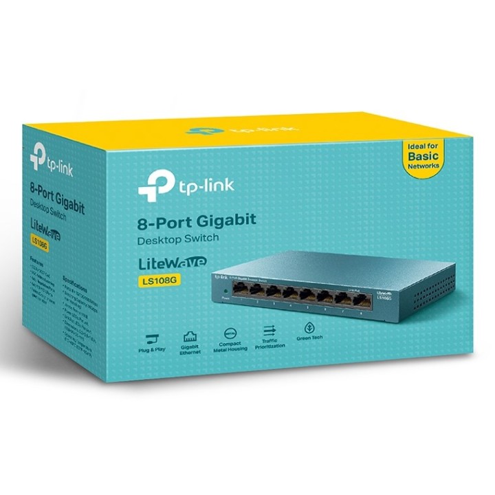 TP-Link Switch di rete da desktop 8 porte 10/100/1000Mbps