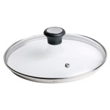Tefal 28097612 coperchio padella Rotondo nero Acciaio inossidabile Trasparente