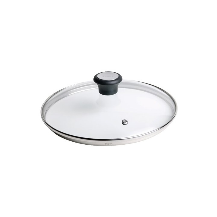 Tefal 28097612 coperchio padella Rotondo nero Acciaio inossidabile Trasparente