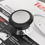 Tefal 28097612 coperchio padella Rotondo nero Acciaio inossidabile Trasparente