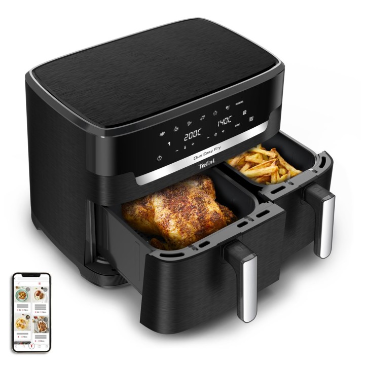 Tefal Friggitrice ad aria calda Easy Fry Dual XXL EY9428E0 doppia 11 L 2020 W nero