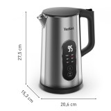 Tefal Selection KI871DE0 bollitore elettrico 1.7 L 1500 W nero acciaio inossidabile