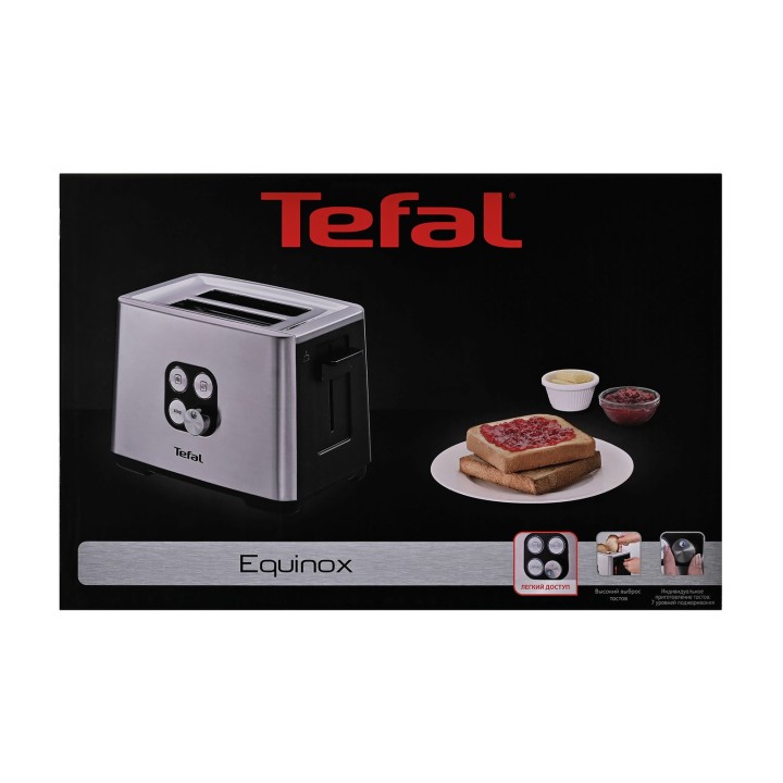 Tefal Equinox TT420D 7 2 Fetta(e) Acciaio inossidabile nero