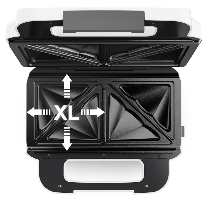 Tefal Snack XL SW7011 piastra per panini 850 W bianco acciaio inox