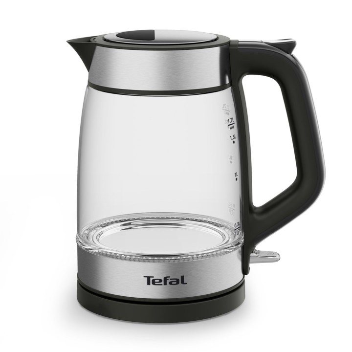 Tefal Bollitore in vetro KI605830 bollitore elettrico 1.7 L 2200 W nero argento trasparente