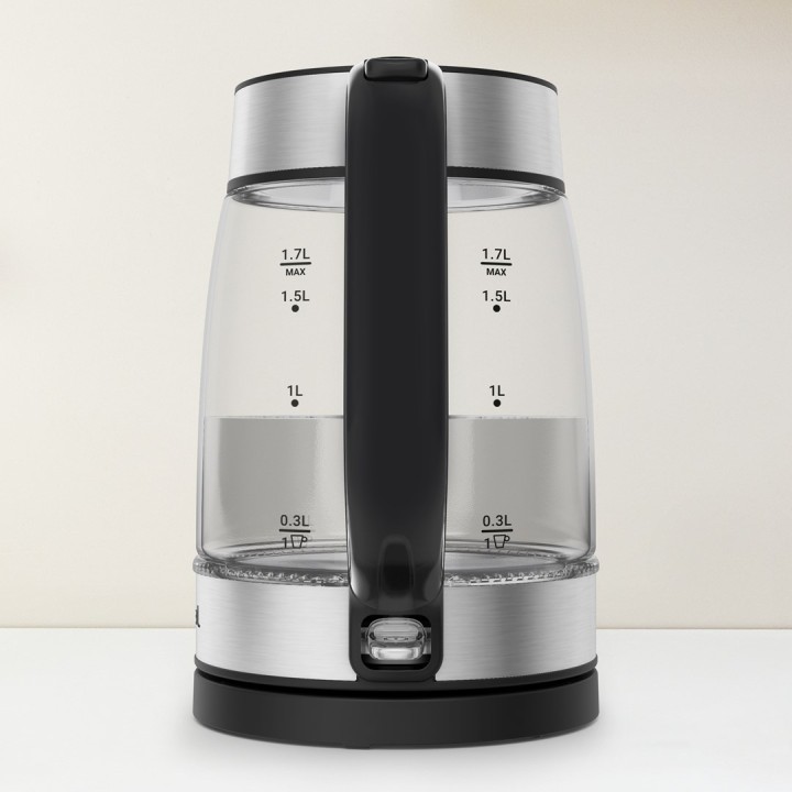 Tefal Bollitore in vetro KI605830 bollitore elettrico 1.7 L 2200 W nero argento trasparente