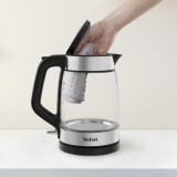 Tefal Bollitore in vetro KI605830 bollitore elettrico 1.7 L 2200 W nero argento trasparente