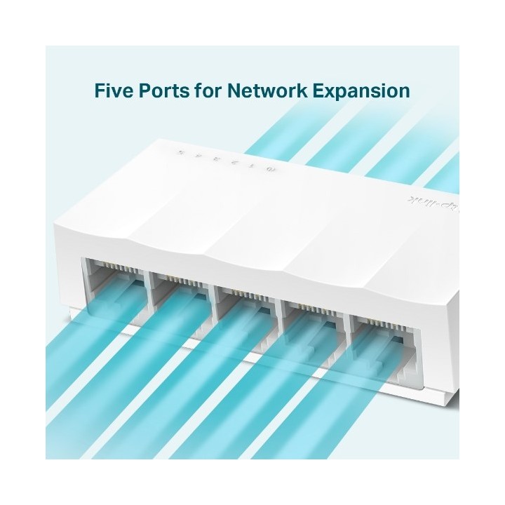 TP-Link LS1005 Switch di rete Fast Ethernet non gestito (10/100) bianco