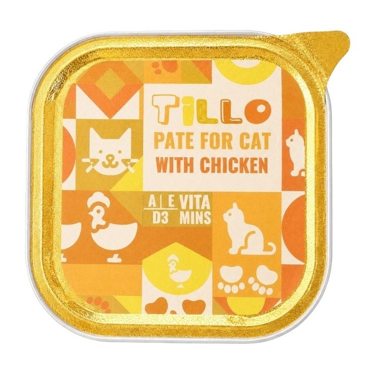 TILLO patè pollo - cibo umido per gatti - 100g