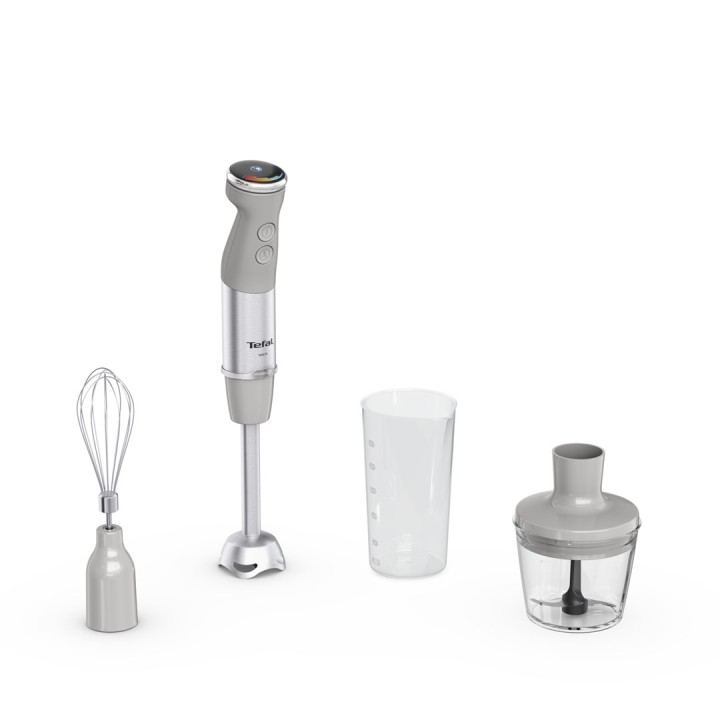 Tefal Quickchef+ HB673B30 frullatore Frullatore a immersione 1000 W Grigio Acciaio inossidabile