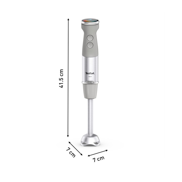 Tefal Quickchef+ HB673B30 frullatore Frullatore a immersione 1000 W Grigio Acciaio inossidabile
