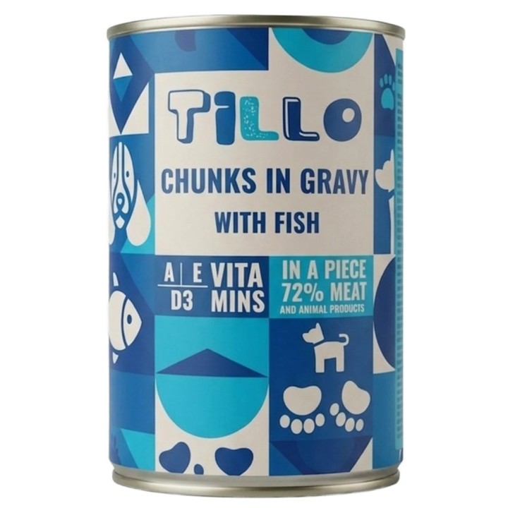 TILLO Bocconi in salsa Pesce - cibo umido per cani - 415g