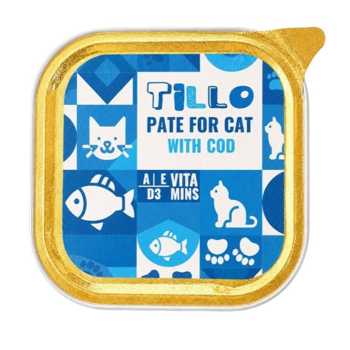 TILLO patè merluzzo - cibo umido per gatti - 100g